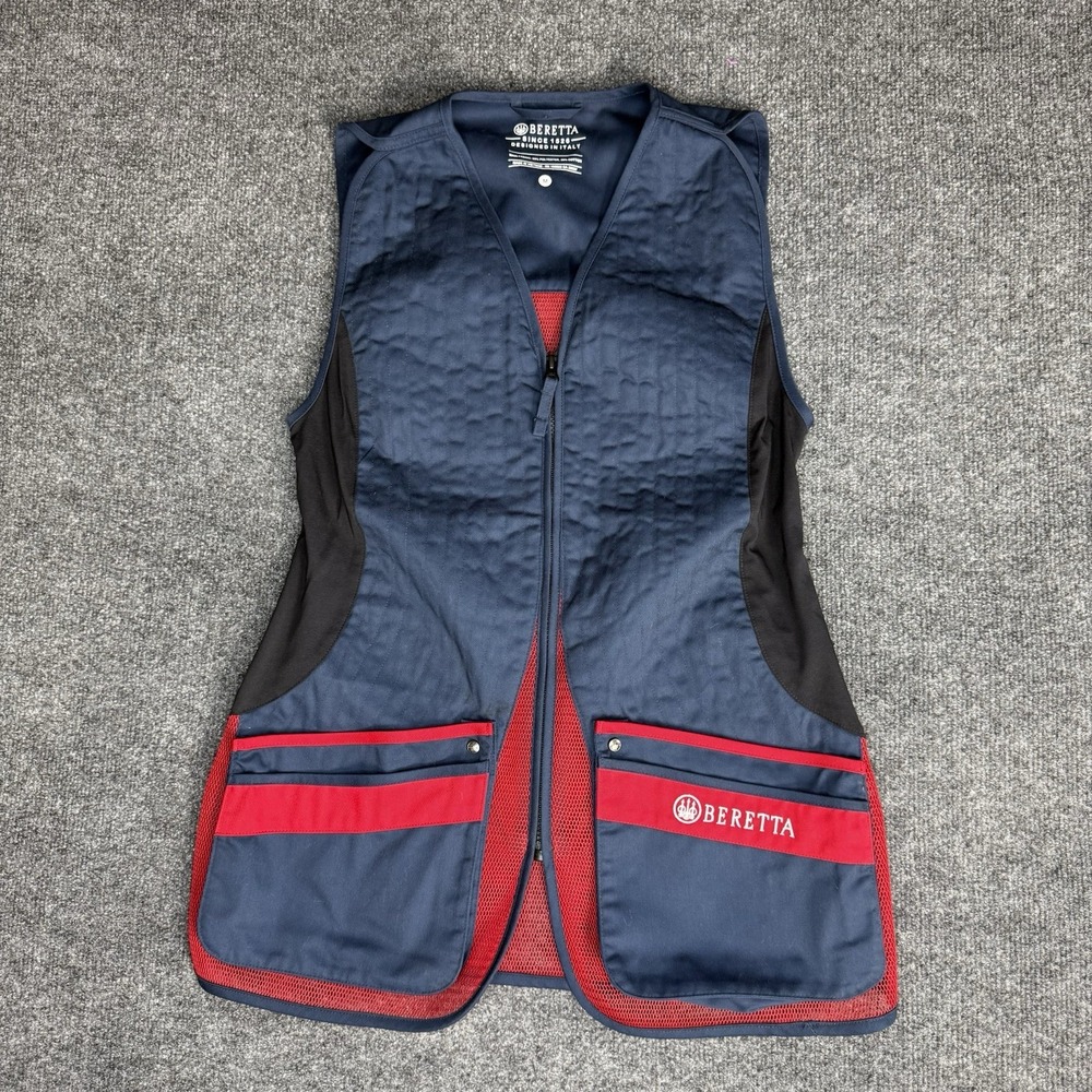 Beretta Silver Pigeon Full Mesh Shooting Vest Men's M Navy Red Hunting Clay